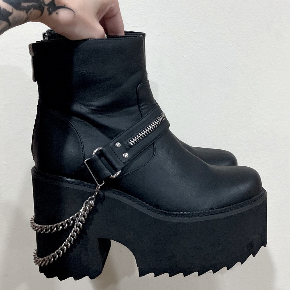 Killstar Mosh Moto Ankle Boots